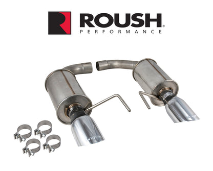 2015-2023 Mustang 2.3 Ecoboost Roush Axle Back Exhaust Muffler w/ Chrome 4" Tips