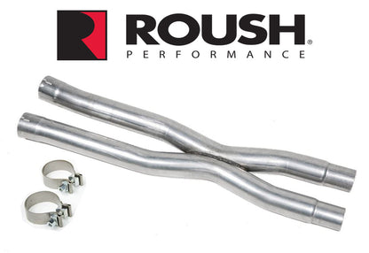 2015-2024 Mustang GT 5.0 Roush Stainless Steel Exhaust Resonator Delete X-Pipe