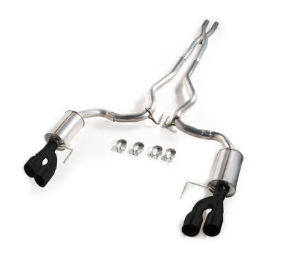 2018-2023 Mustang Coupe GT 5.0L Roush 422093-BLK Cat Back Exhaust System & X Pipe w/ Black Tips