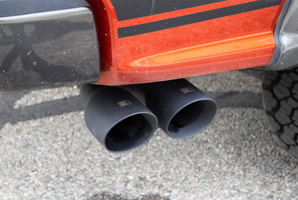 2019-2023 Ford Ranger 2.3L Roush 422179BLK Cat Back Side Exit Exhaust System Kit w/ Black Tips