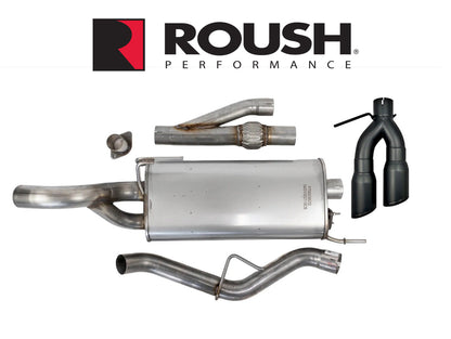 2021-2025 F-150 Roush 422264-BLK Side Exit Cat Back Exhaust System w/ Black Tips