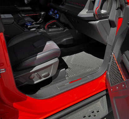 2021-2025 Bronco 4-Door Roush Front, Rear & Cargo 4pc Rubber Floor Mat Liners