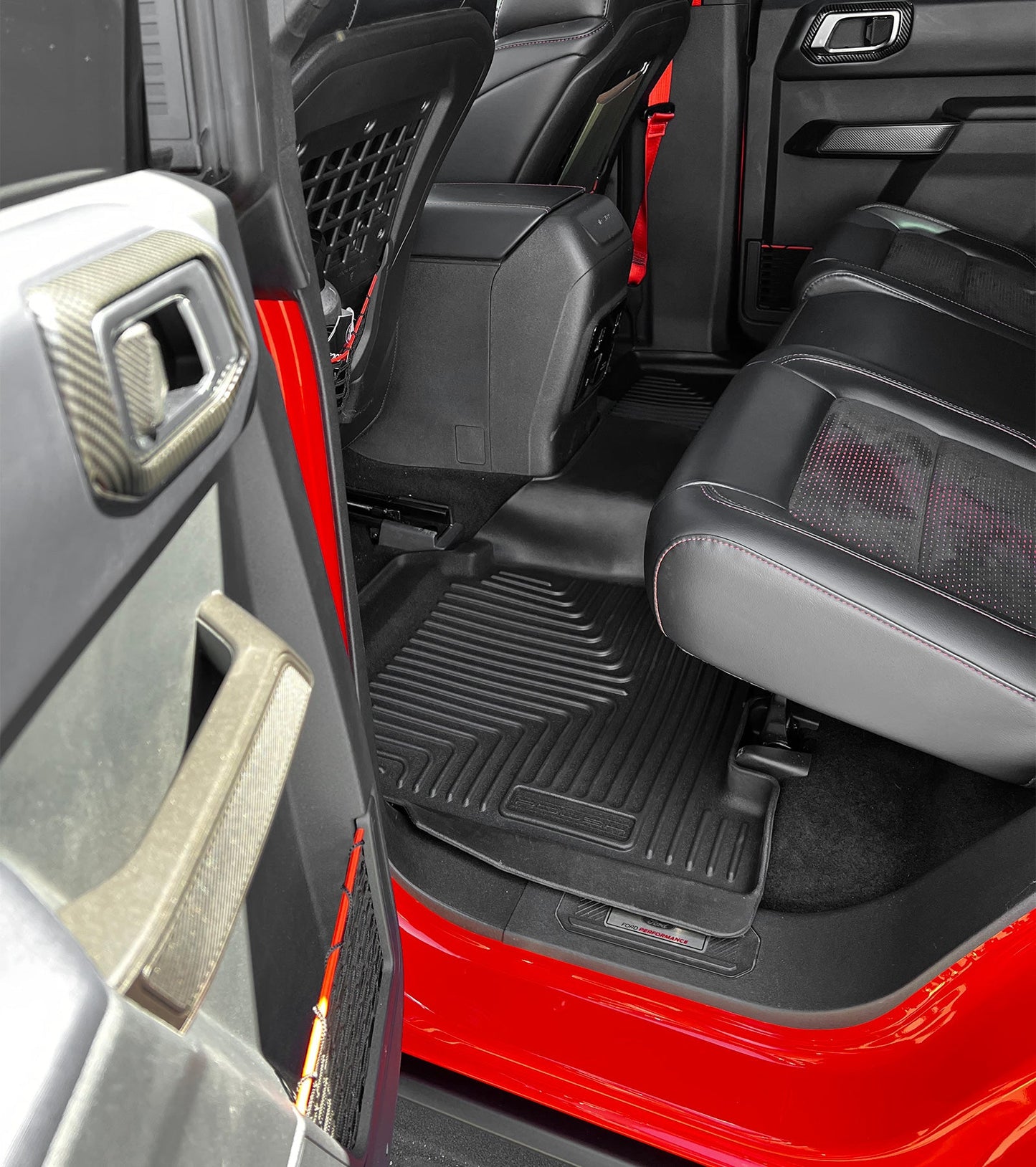 2021-2025 Bronco 4-Door Roush Front, Rear & Cargo 4pc Rubber Floor Mat Liners