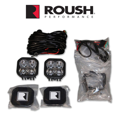 2021-2024 Bronco Roush 422301 Off Road LED Mirror Mounted Pod Ditch Light Kit
