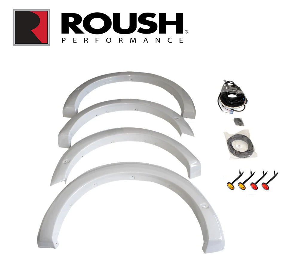 2021-2026 F-150 Roush 422332 Front & Rear Fender Flares Primed w Marker Lights