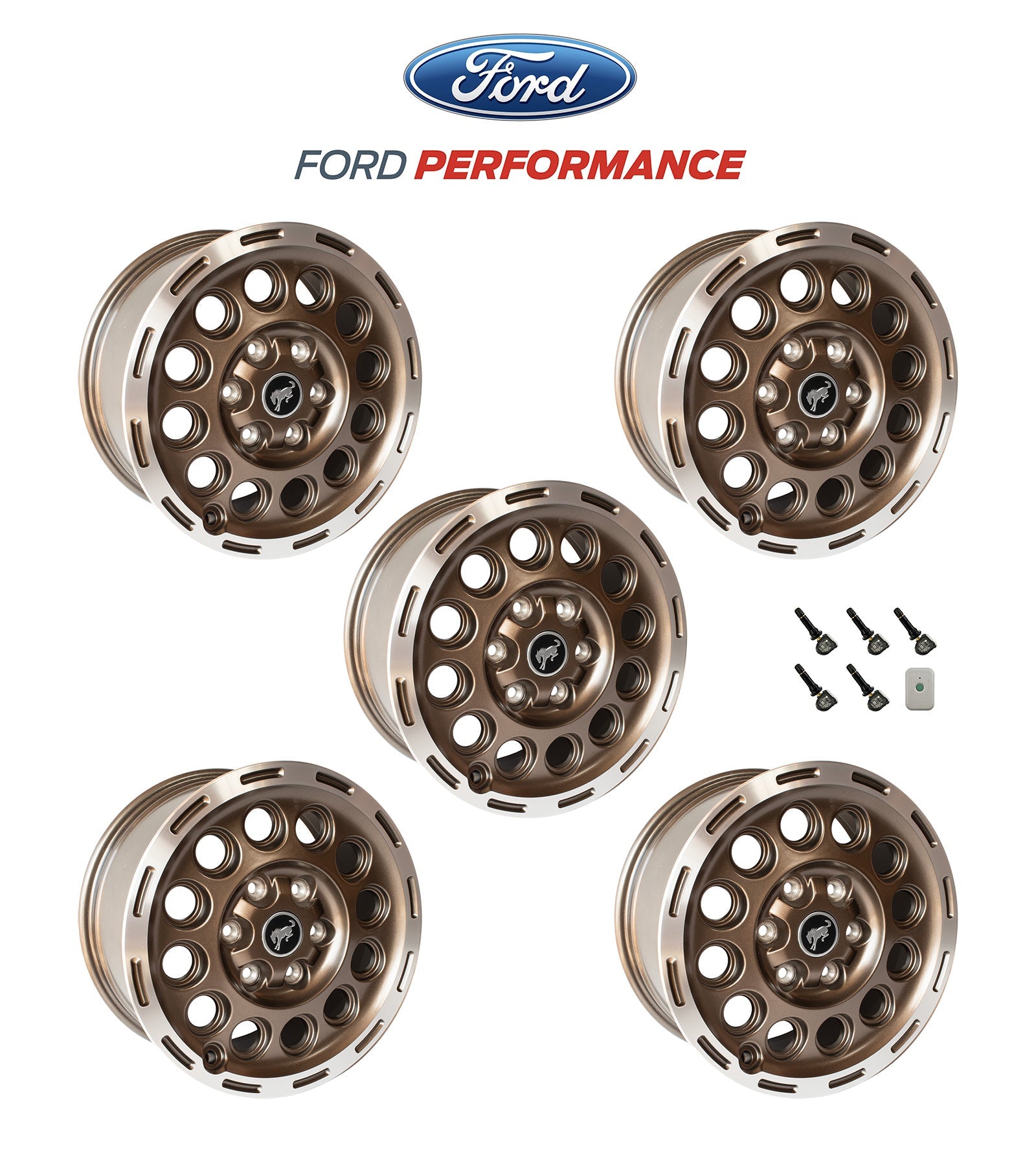 2021-2024 Bronco Ford Performance M-1007K-P1780BRN 17" x 8" Wheel Kit - Sinister Bronze