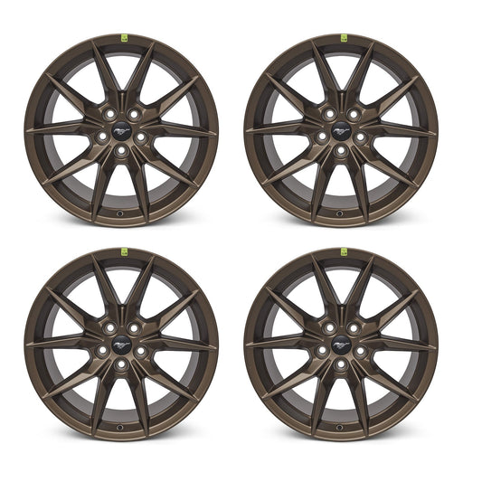 2015-2026 Ford Mustang GT Dark Horse OEM Staggered Sinister Bronze Wheels 19" x 9.5" & 10"
