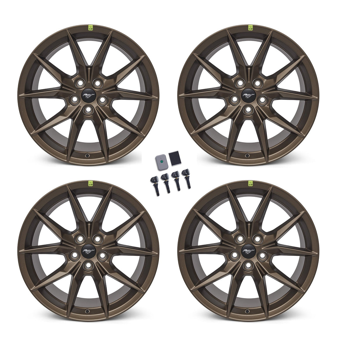 2015-2026 Ford Mustang GT Dark Horse OEM M-1007K-DHSB Staggered Sinister Bronze Wheels 19" x 9.5" & 10"