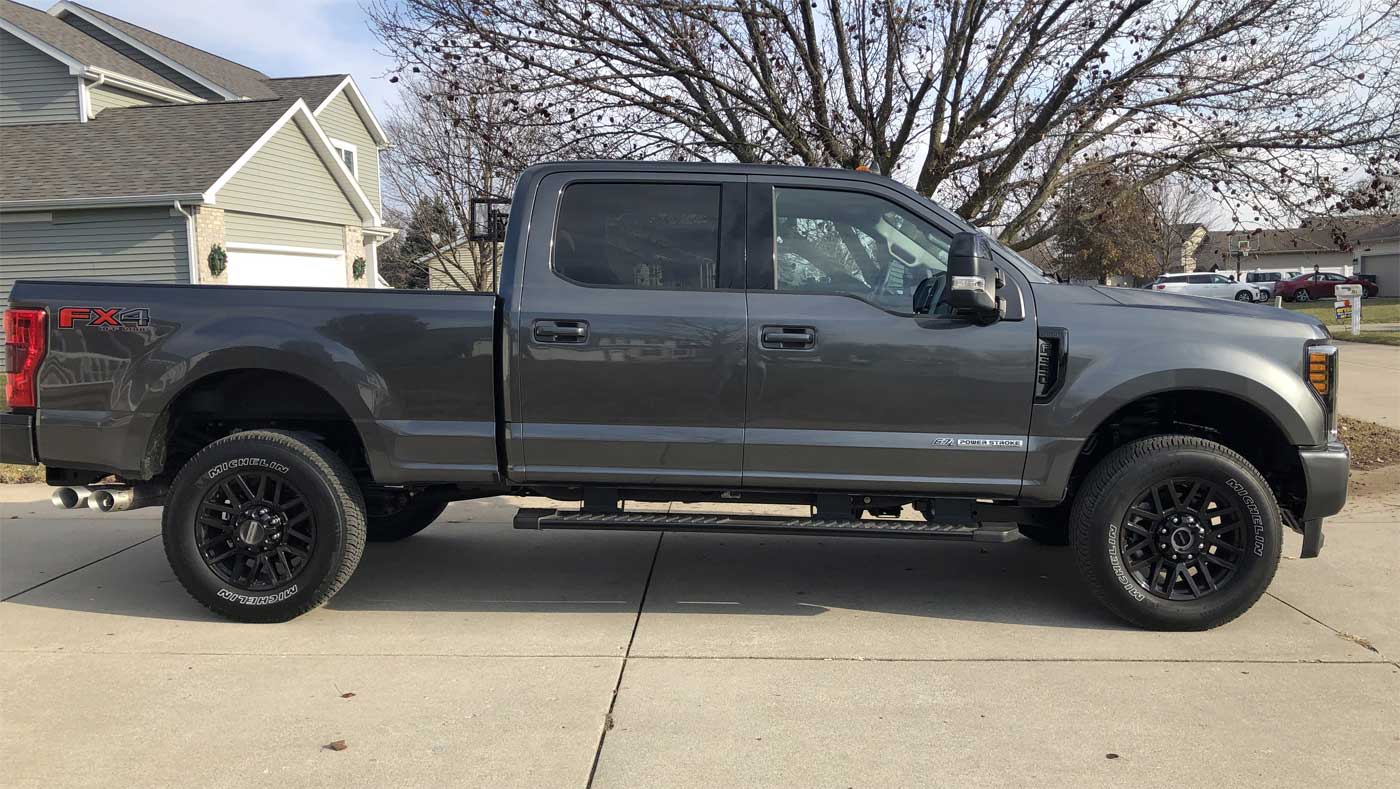 2019-2025 Ford Super Duty F250 F350 OEM Black Front & Rear Center Caps