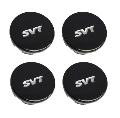 1994-2004 Ford Mustang & Cobra 2.5" Black & Silver SVT Center Caps - Set of 4