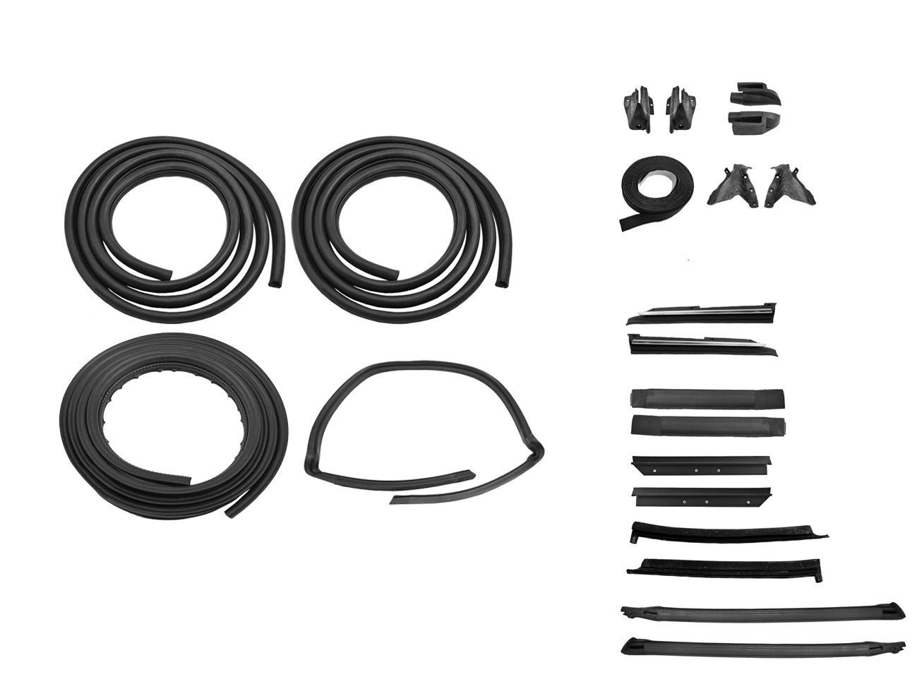 1988-1993 Mustang Convertible Top Rubber Weatherstrip Top Seals Kit 21 pcs