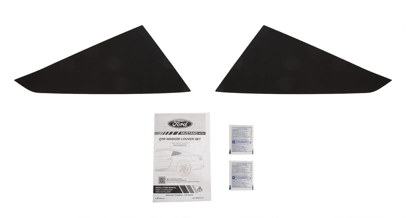 2024-2025 Ford Mustang OEM Oxford White YZ Quarter Window Side Scoop Louvers Pr