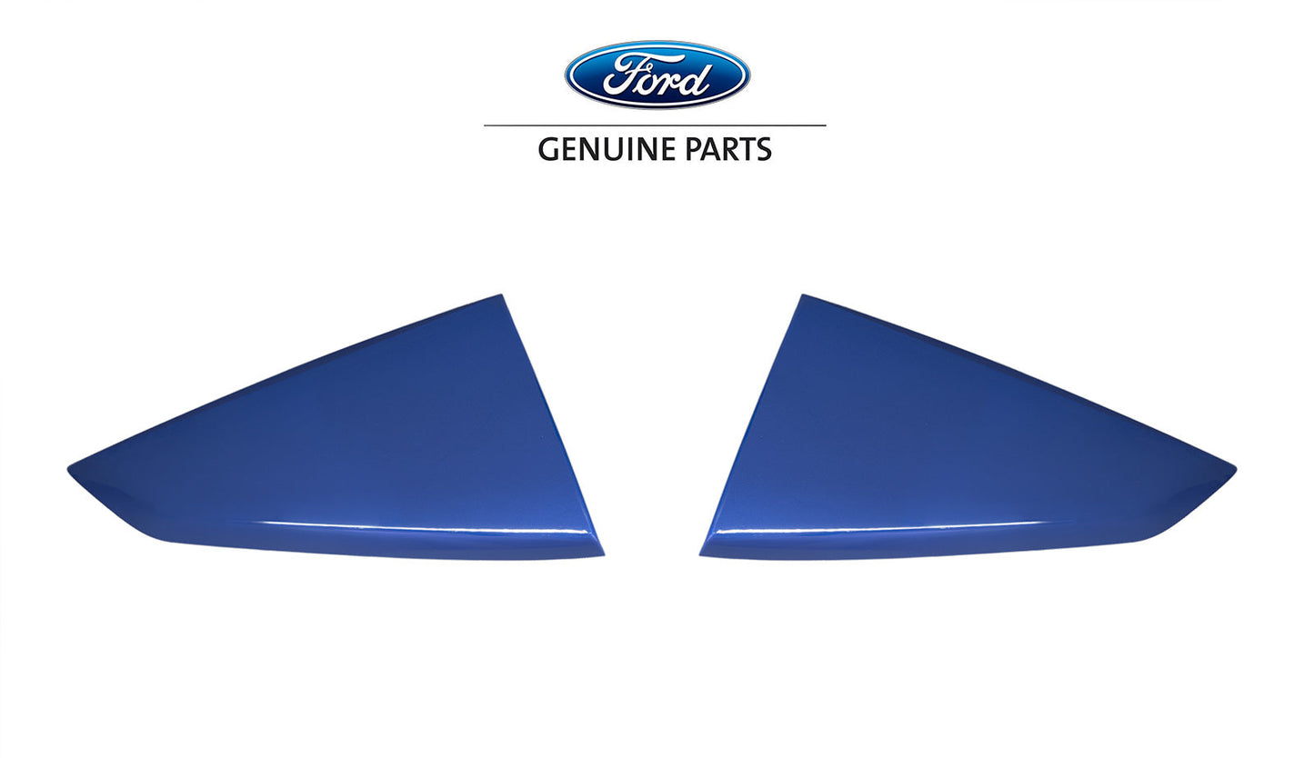 2024 Mustang Genuine Ford OEM VPR3Z-63280B10-AD Atlas Blue Metallic B3 Quarter Window Louvers Pair