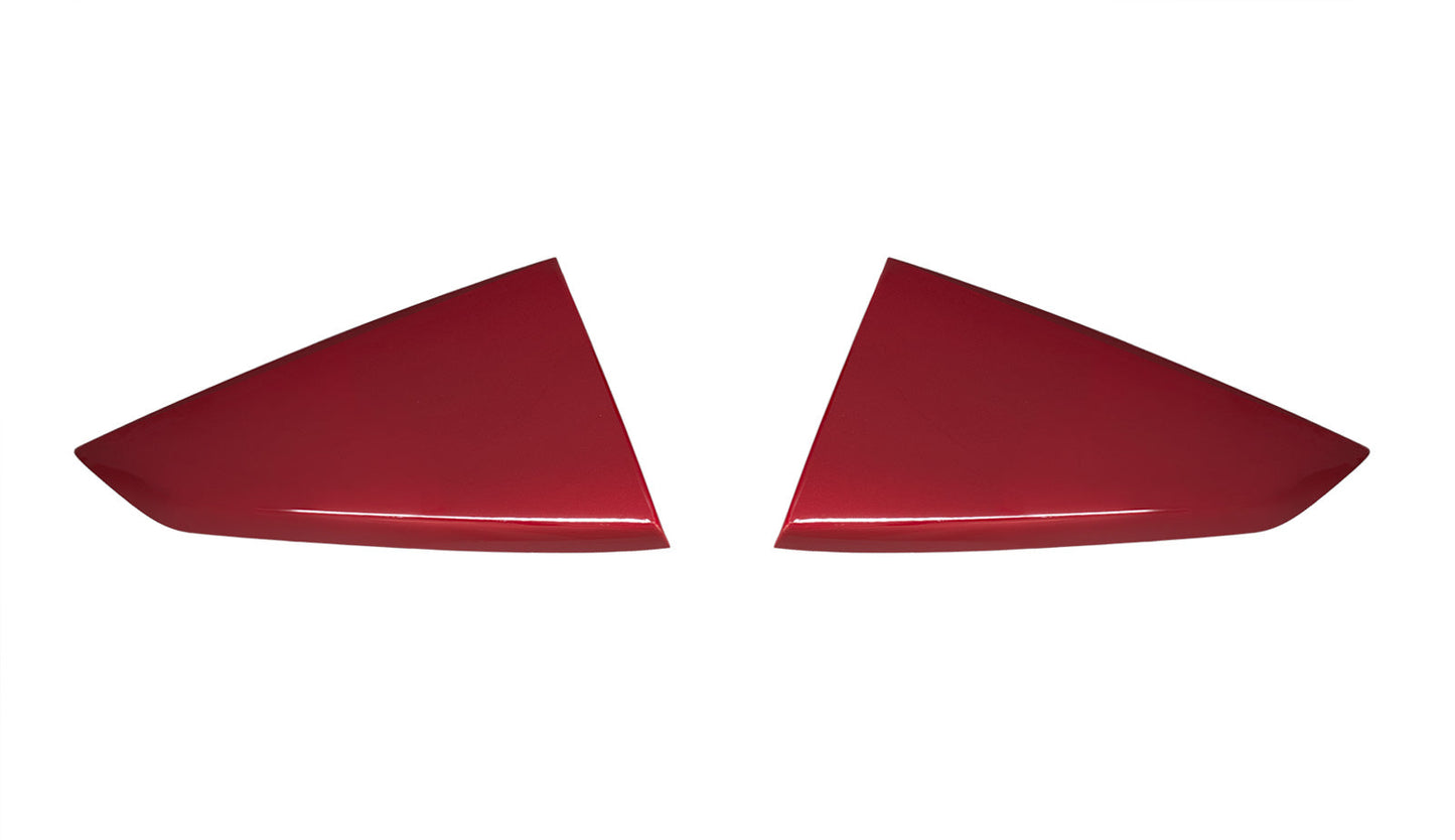 2024 Mustang Genuine Ford OEM VPR3Z-63280B10-AF Lucid Red D4 Quarter Window Louvers Pair