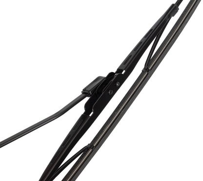 1979-1993 Ford Mustang Stainless Steel Black Windshield Wiper Arms & 16" Blades Pair