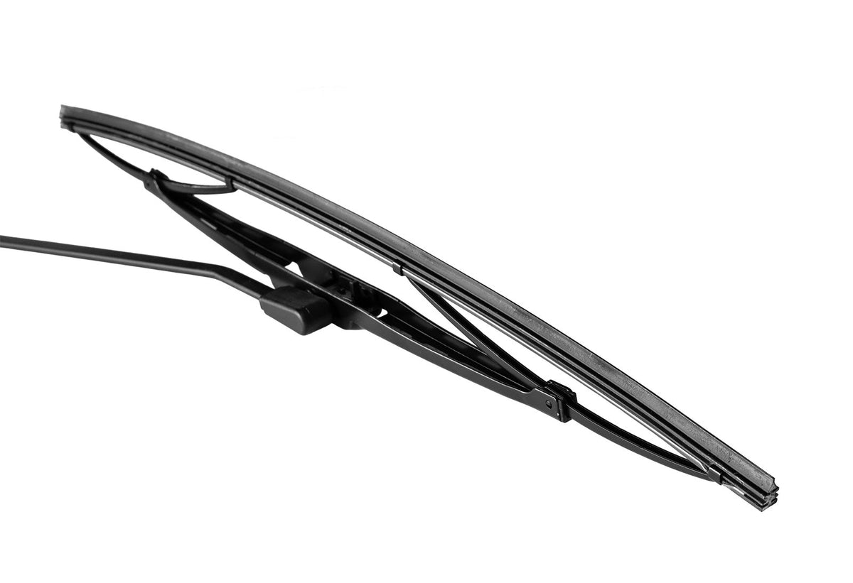 1979-1993 Ford Mustang Stainless Steel Black Windshield Wiper Arms & 16" Blades Pair