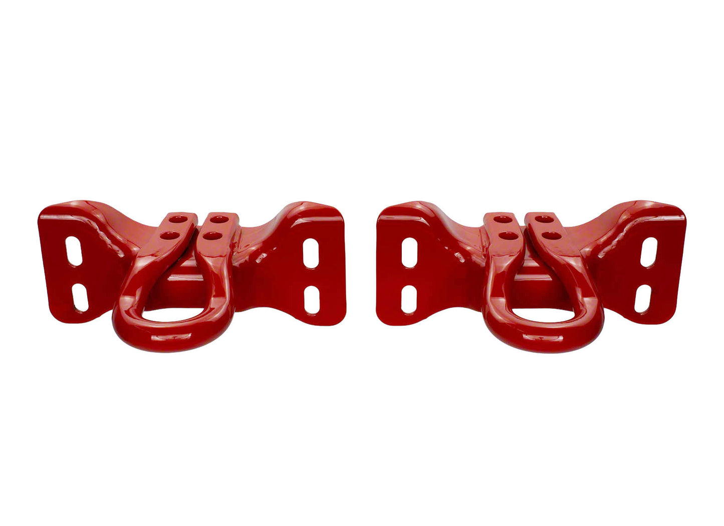 2017-2024 Ford Super Duty F250 F350 OEM M-18954-SDR Red Tow Hooks Pair