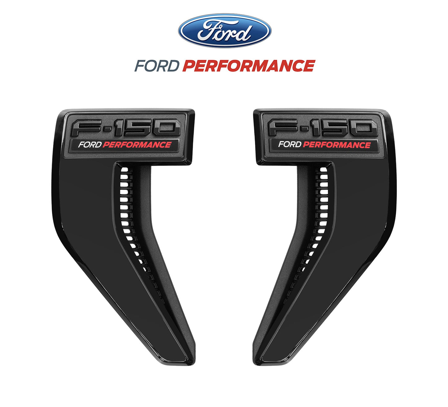 2021-2024 F-150 OEM M-1447-FPVENT Ford Performance Gloss Black Fender Vents Pair