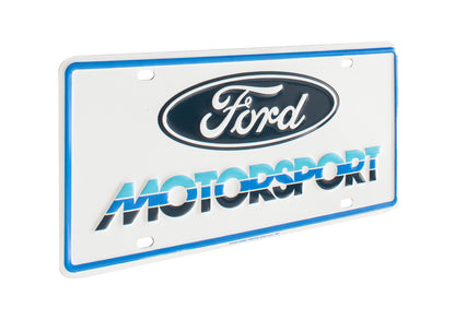 Ford Motorsport Early 1980s Style Logo Blue Metal License Plate Insert, Keychain, & Emblem (Copy)