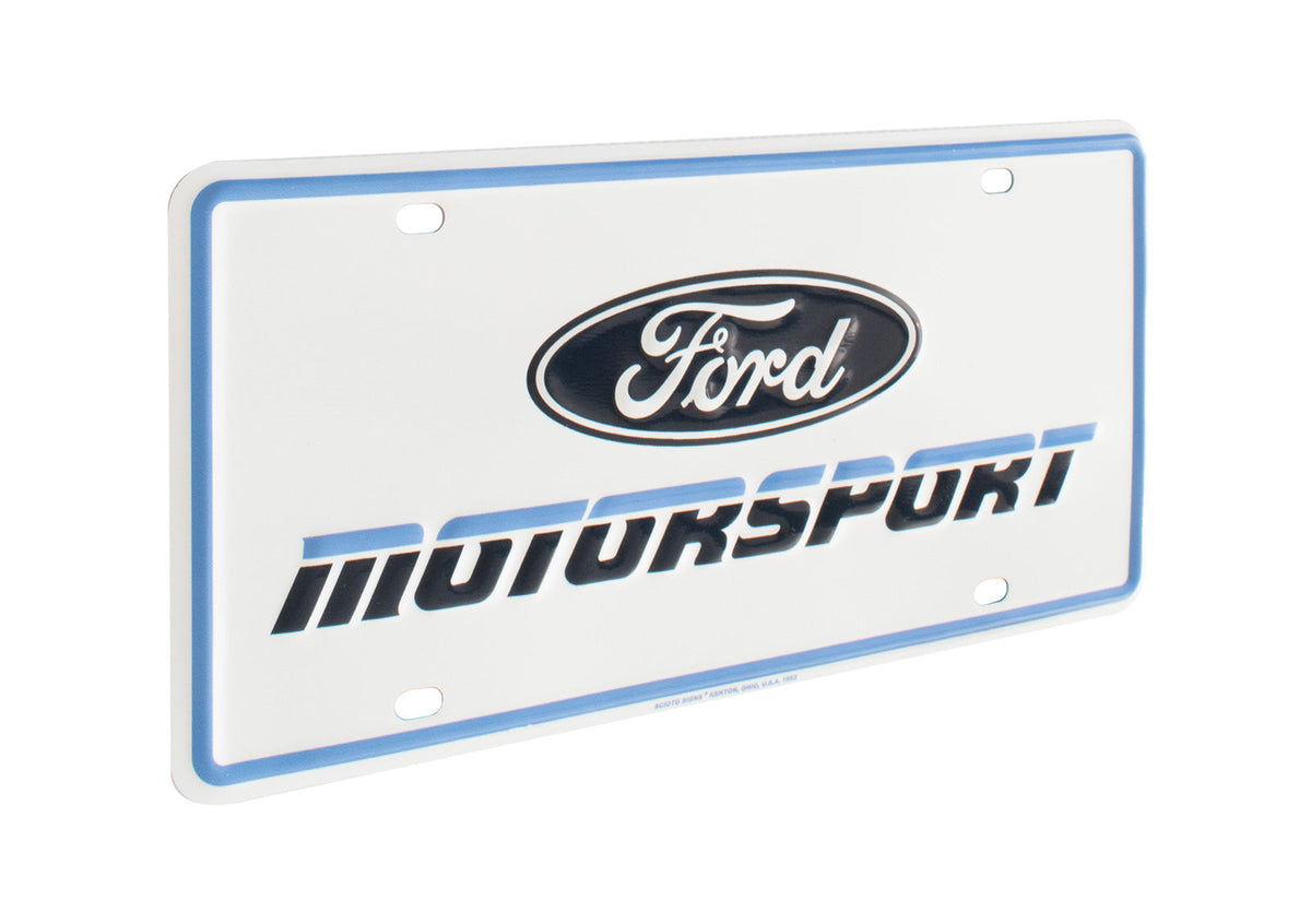 Ford Racing Plate Ford Motorsport Front or Rear Metal License Plate Insert - Blue & Whit ...