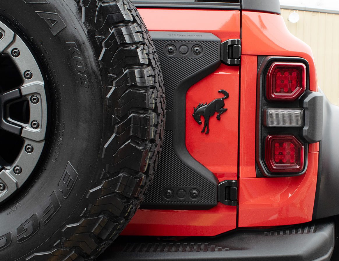 2021-2025 Ford Bronco OEM M-19007-BRS Spare Tire Tailgate Mount Carrier Kit