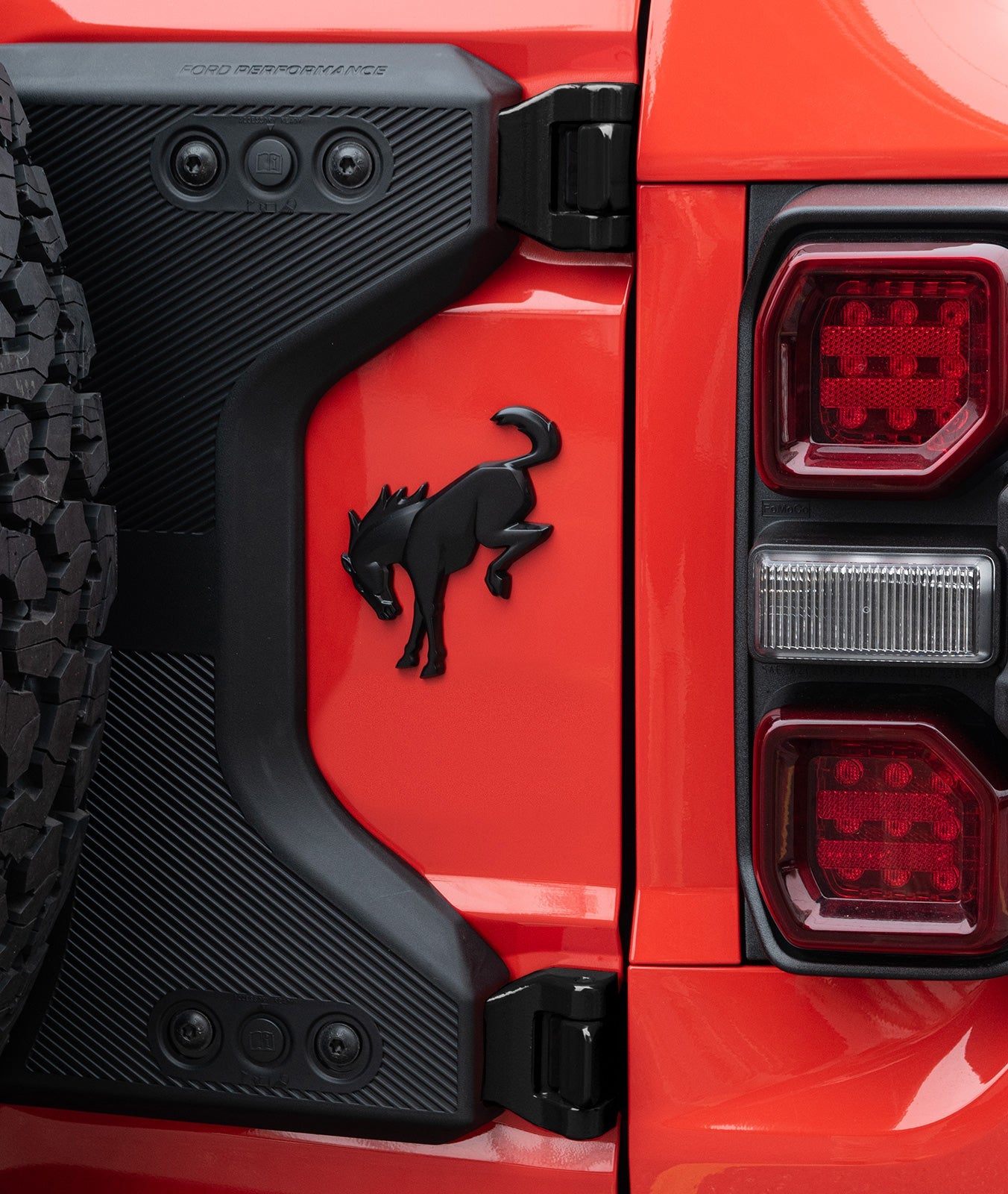 2021-2025 Ford Bronco OEM M-19007-BRS Spare Tire Tailgate Mount Carrier Kit