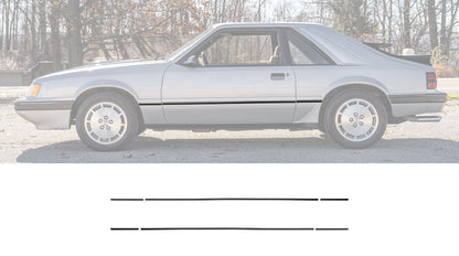 1984-1986 Ford Mustang SVO 6pc Body Moulding Trim Kit - LH & RH