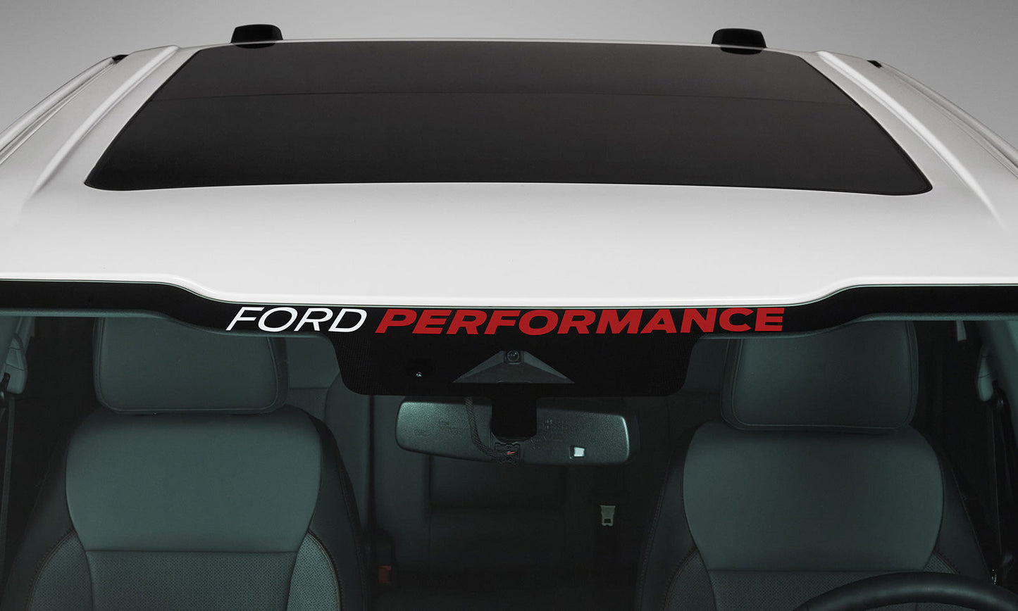 2021-2025 F-150 Ford Performance OEM Front Windshield Banner Decal White & Red
