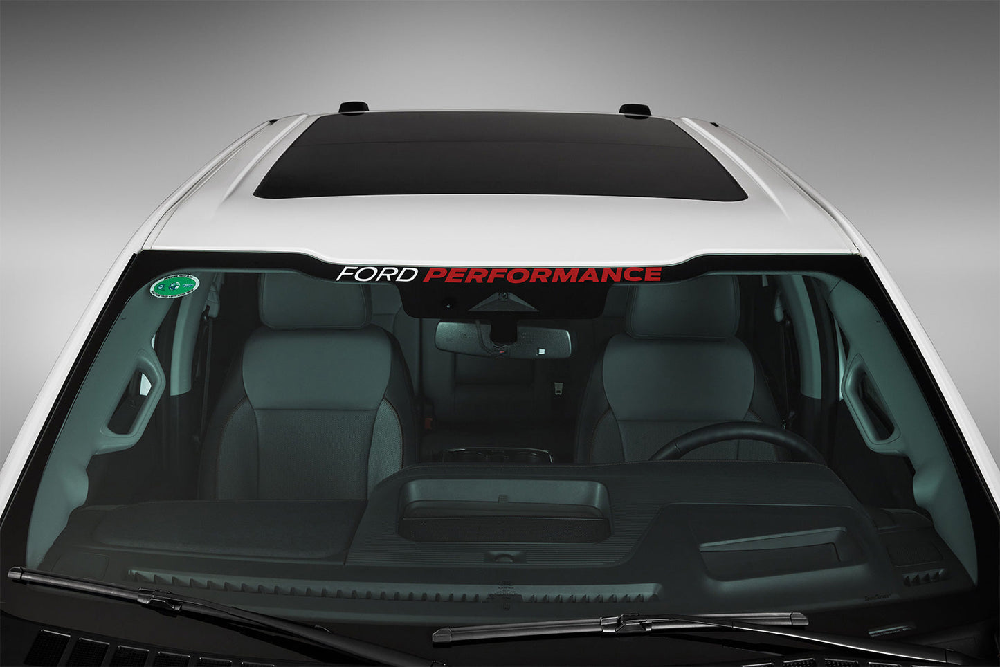 2021-2025 F-150 Ford Performance OEM Front Windshield Banner Decal White & Red