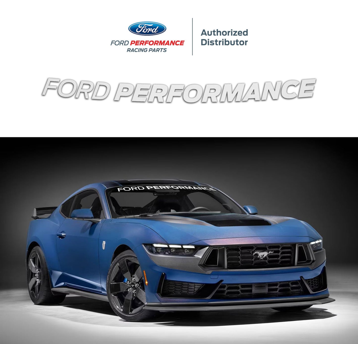 2024-2025 Mustang Ford Performance OEM Front Windshield Banner Decal White