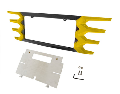 2016-2019 C7 Corvette Rear License Plate Frame - GC6 Racing Yellow & Black