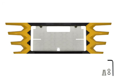 2016-2019 C7 Corvette Rear License Plate Frame - GC6 Racing Yellow & Black