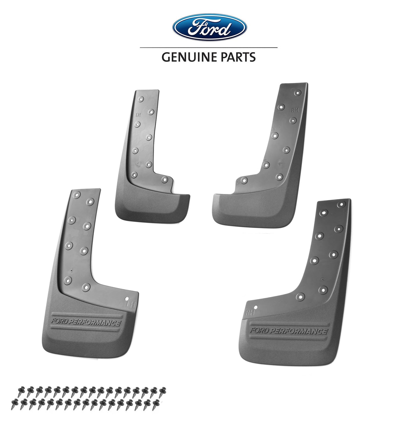 2024 Ford Ranger Raptor OEM Black Front & Rear Mud Flaps Splash Guards - Set of 4