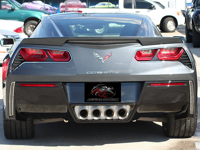 C7 Corvette Stingray Coupe Rear Valence Vent Grilles Matrix Alumi-Steel -2Pc