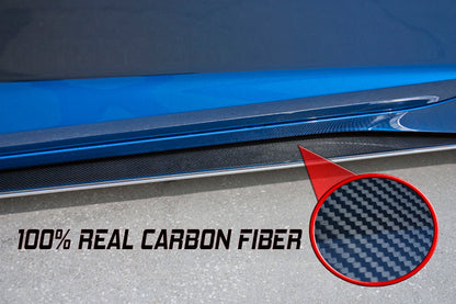 C7 Corvette Stainless Steel & Carbon Fiber Side Skirts Rockers - STINGRAY Logos