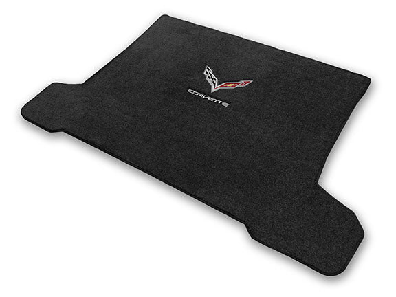 2014-2019 C7 Corvette Coupe Jet Black Rear Trunk Mat - Flags & CORVETTE Logos