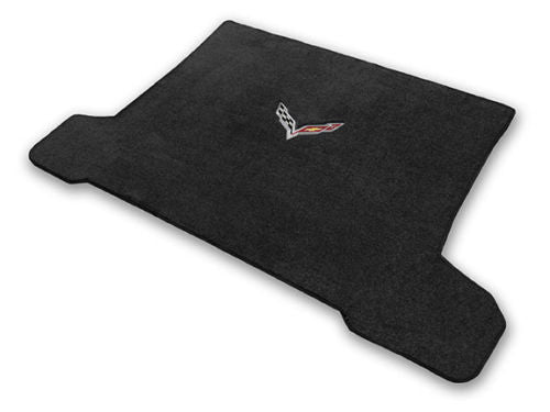 2014-2019 C7 Stingray ZR1 & Z06 Coupe Jet Black Trunk Mat - Crossed Flags Logo