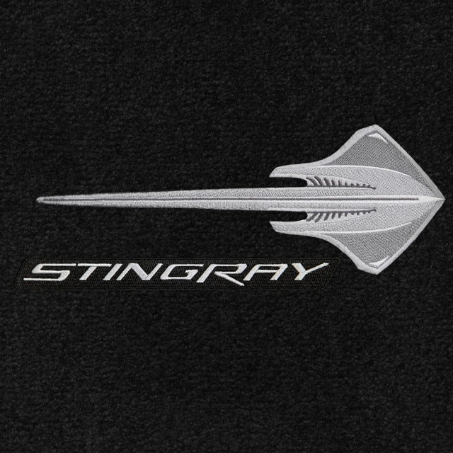 2014-2019 C7 Corvette Coupe Jet Black Rear Cargo Trunk Mat - Stingray Logos