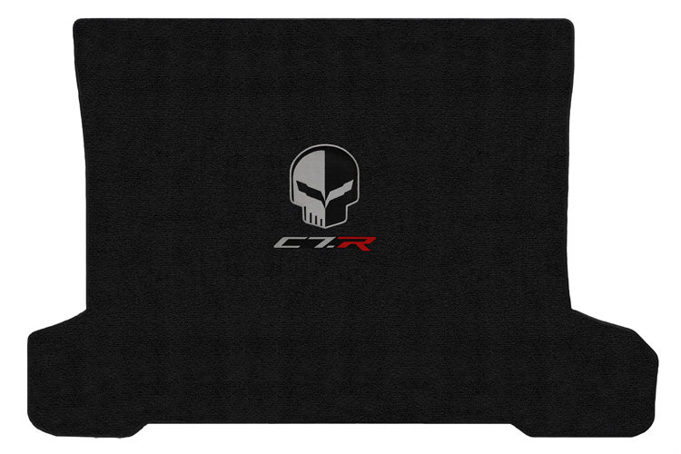 2014-2019 C7 Corvette Coupe Jet Black Trunk Mat - Jake Skull & C7R Racing Logos