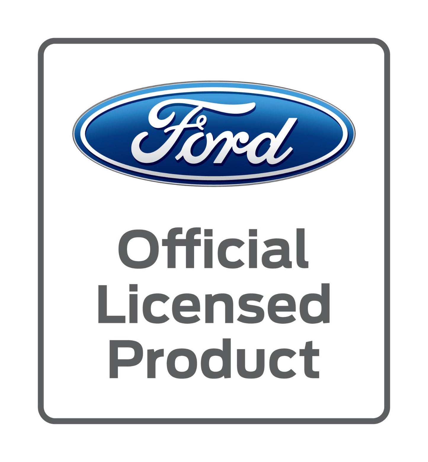 Ford Motorsport Front or Rear Metal License Plate Insert - Blue & White