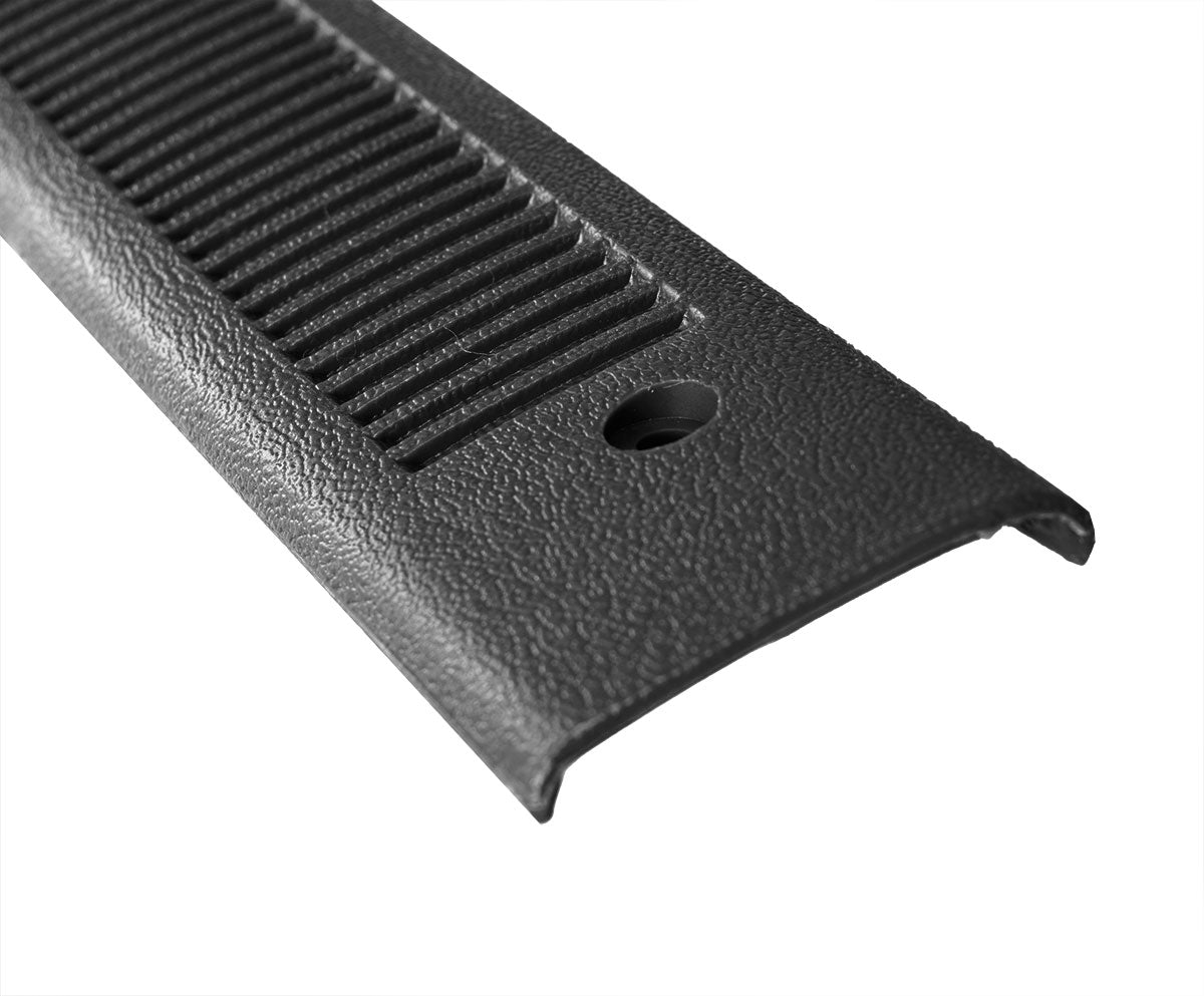 1979-1993 Mustang Bottom Door Sill Step Plates in Black Pair LH & RH w/ Screws