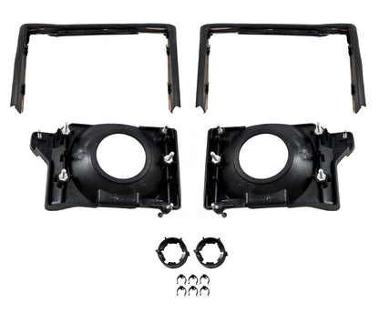 1987-1993 Mustang Headlight DELUXE 12 Piece Mounting Kit & Adjusting Brackets