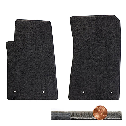 2010-2015 Chevy Camaro High Quality Ultimat 2pc Ebony Black Front Floor Mats Set