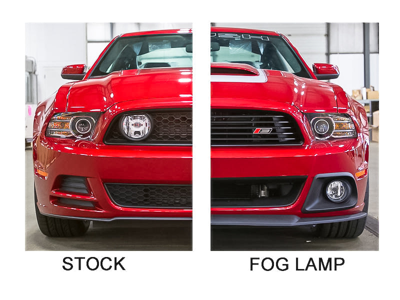 2013-2014 Ford Mustang GT V6 Roush Lower Front Fascia Bumper Fog Light Lamp Kit