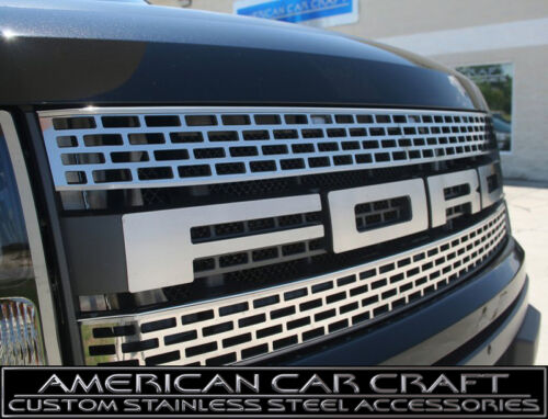 2010-2014 Ford F-150 Raptor Brushed Stainless  Upper Grille Kit (2 pc)