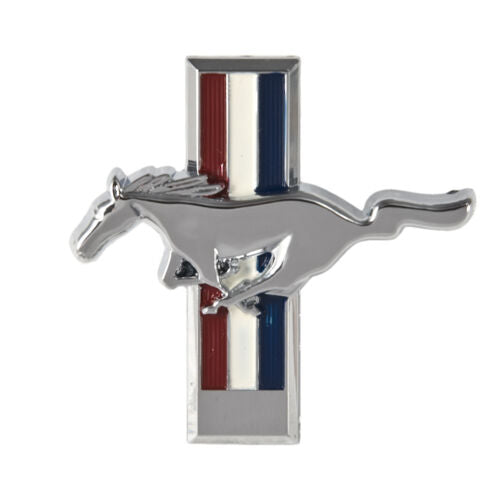 1991-1993 Ford Mustang Dash Emblem Badge Chrome Pony & Tri-Bar Running Horse