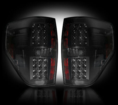 2009-2014 Ford F-150 & SVT Raptor Rear LED Tail Lights with Smoked Lens Finish