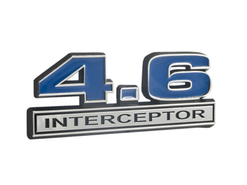 Ford Crown Vic 4.6 4.6L Police Interceptor Emblem Blue Inlay w/ Chrome Trim