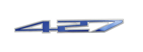 427 7.0 Liter Fender Trunk Blue & Silver Aluminum 5 3/4" Emblem Badge Logo