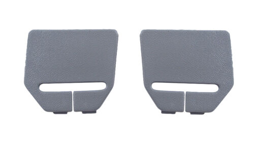 1990-1993 Mustang Hatchback Rear Seat Belt Bezels Grey Gray (Pair)